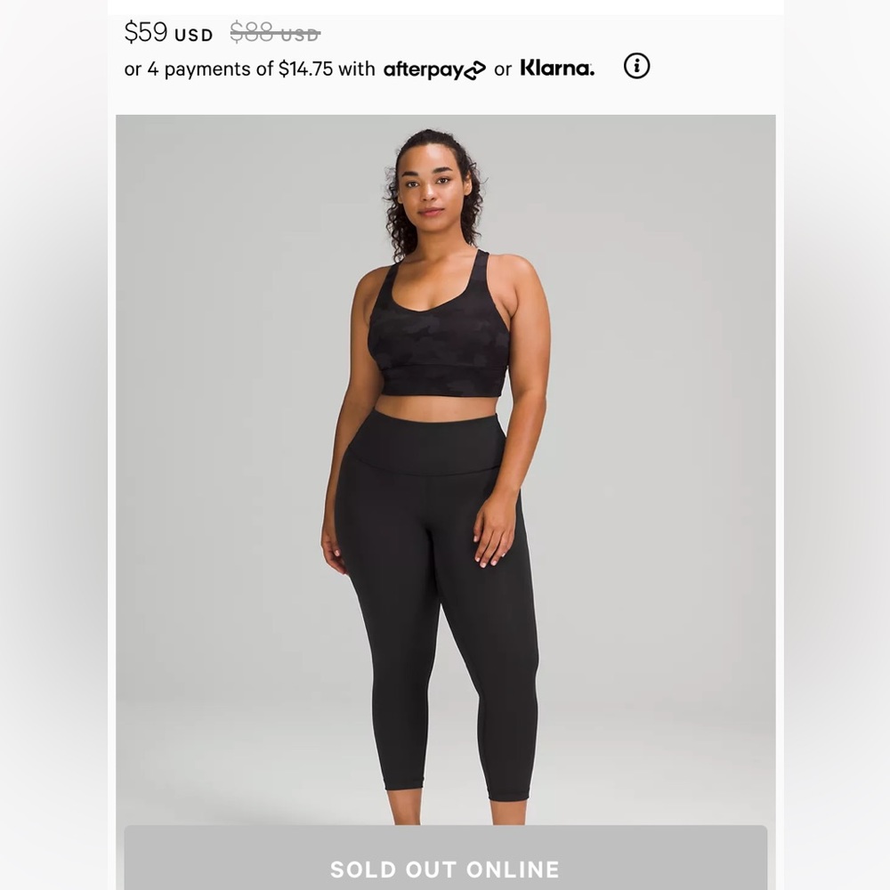 Lululemon Wunder Under High-Rise Crop 23" size 6